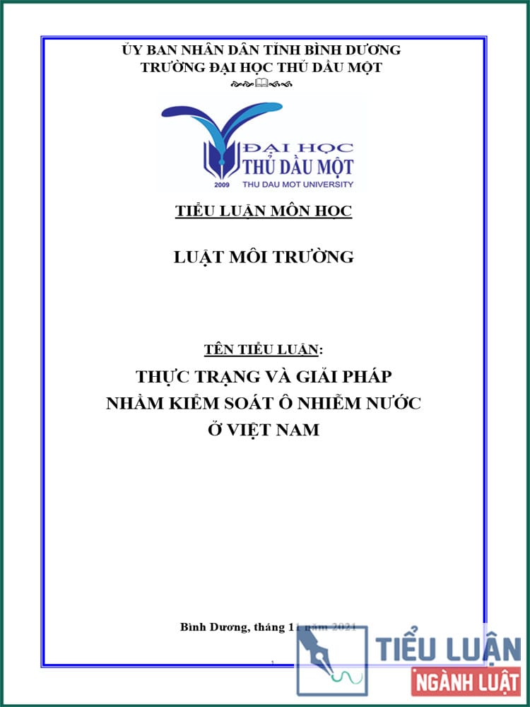 [Tiểu luận 2022] Quy luật quan hệ sản xuất phù hợp với trình độ phát triển của lực lượng sản xuất và vận dụng vào sự nghiệp đổi mới ở nước ta hiện nay Ngày đăng: 31/05/2022 Cập nhật: 07/08/2022 Người đăng: Phạm Phú Cường Leave a Comment Edit(Edit) [Tiểu luận 2022] Quy luật quan hệ sản xuất phù hợp với trình độ phát triển của lực lượng sản xuất và vận dụng vào sự nghiệp đổi mới ở nước ta hiện nay Trường: Đại học Luật TP. Hồ Chí Minh Môn: Triết học Số trang: 19 trang (cả bìa). Năm: 2022 Pháp luật áp dụng: Không. Từ khóa: Lực lượng sản xuất/ Quan hệ sản xuất/ Quy luật quan hệ sản xuất phù hợp với trình độ phát triển của lực lượng sản xuất LỜI MỞ ĐẦU: Từ khi xuất hiện, con người trên hành tinh này đến nay đã trải qua 5 phương thức sản xuất tồn tại trong 5 chế độ xã hội: công xã nguyên thuỷ, chiếm hữu nô lệ, phong kiến tập quyền, tư bản chủ nghĩa và xã hội chủ nghĩa…. [Tiểu luận 2021] Vai trò của pháp luật đối với sự phát triển của thị trường chứng khoán Ngày đăng: 16/05/2022 Cập nhật: 07/08/2022 Người đăng: Phạm Phú Cường Edit(Edit) [Tiểu luận 2021] Vai trò của pháp luật đối với sự phát triển của thị trường chứng khoán Trường: Đại học Thủ Dầu Một Môn: Luật Chứng khoán Số trang: 40 trang (cả bìa). Năm: 2021 / Mã số: A0004. Pháp luật áp dụng: Luật Chứng khoán năm 2019 Từ khóa: Thị trường chứng khoán LỜI MỞ ĐẦU: Thị trường chứng khoán Việt Nam đã trải qua gần 20 năm hình thành và phát triển, ngày càng khẳng định vai trò là một kênh huy động và luân chuyển các nguồn vốn phục vụ cho đầu tư phát triển đất nước. Tại kỳ họp thứ 8, Quốc hội đã thông qua Luật Chứng khoán năm 2019 với nhiều nội dung mới,… [Tiểu luận 2021] Thực trạng pháp luật an sinh xã hội ở Việt Nam – Chính sách hỗ trợ người lao động và người sử dụng lao động trong thời gian dịch bệnh COVID – 19 Ngày đăng: 16/05/2022 Cập nhật: 29/05/2022 Người đăng: Phạm Phú Cường Edit(Edit) THÔNG TIN TIỂU LUẬN Trường: Đại học Thủ Dầu Một Môn: Luật An sinh xã hội Số trang: 20 trang Năm: 2021 Pháp luật áp dụng: Bộ luật Lao động năm 2019 Từ khóa: COVID-19/ Người lao động/ Người sử dụng lao động XEM TRƯỚC NỘI DUNG MỤC LỤC TIỂU LUẬN LỜI MỞ ĐẦU Là […] [Tiểu luận 2021] Thực trạng và giải pháp nhằm kiểm soát ô nhiễm môi trường ở Việt Nam