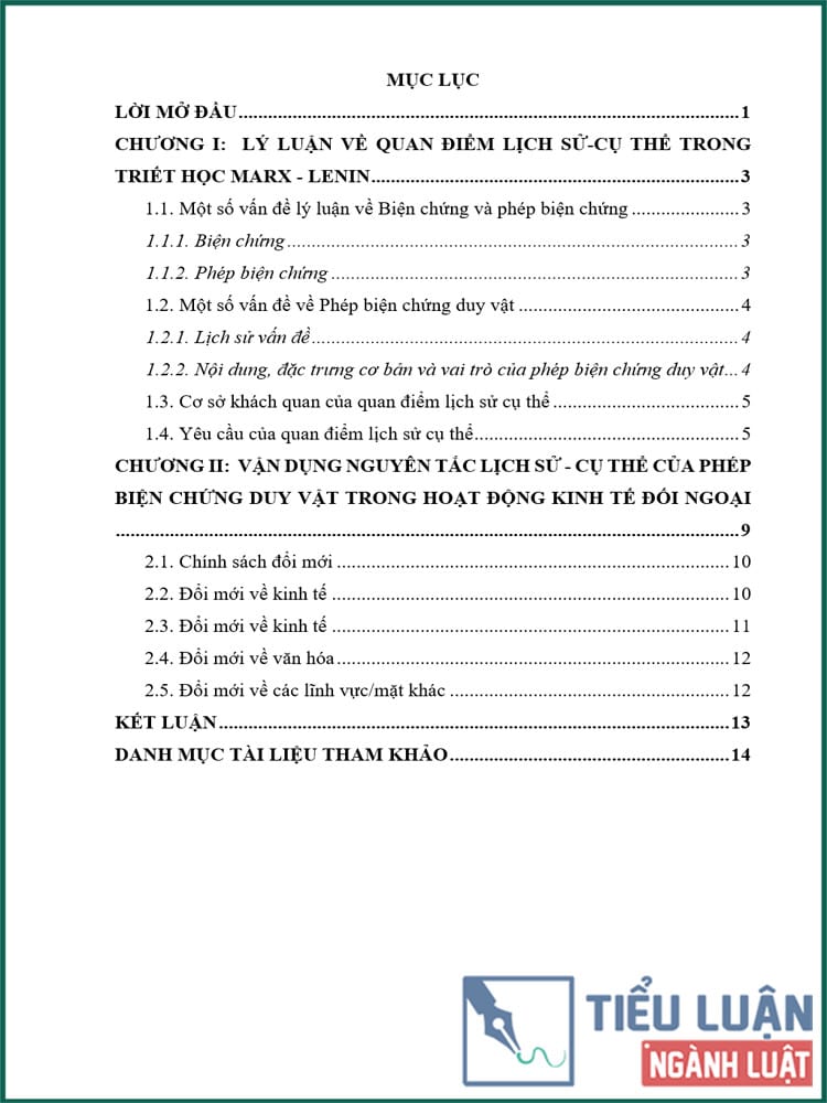 [Tiểu luận 2022] Vận dụng nguyên tắc lịch sử – cụ thể của phép biện chứng duy vật trong hoạt động kinh tế đối ngoại