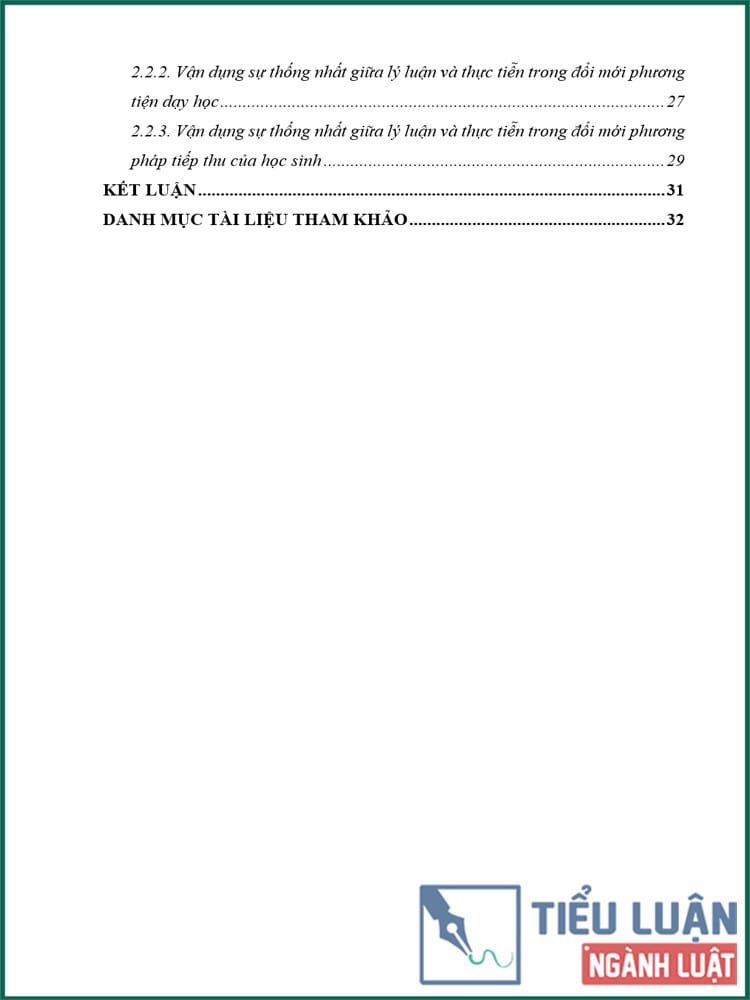 [Tiểu luận 2022] Vận dụng nguyên tắc thống nhất giữa lý luận và thực tiễn của chủ nghĩa Mác - Lênin vào công tác đổi mới phương pháp giảng dạy môn Lịch sử ở trường phổ thông