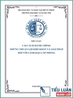 [Tiểu luận 2022] Cải cách hành chính - những thuận lợi khó khăn và giải pháp đối với lãnh đạo cấp phòng