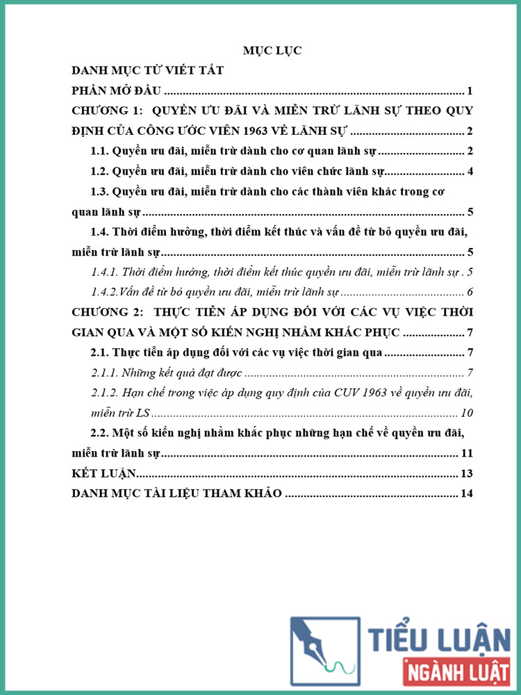 [Tiểu luận 2021] Quy định pháp luật quốc tế về quyền ưu đãi, miễn trừ lãnh sự? Thực tiễn áp dụng tại các quốc gia?