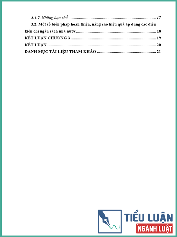 [Tiểu luận 2022] Quy định pháp luật về điều kiện chi ngân sách nhà nước và thực tiễn áp dụng