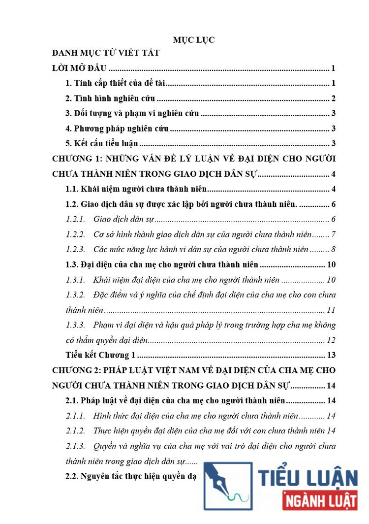 B0110 dai dien cua cha me cho nguoi chua thanh nien trong giao dich dan su 2