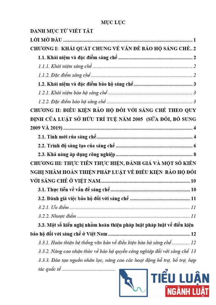 B0170 dieu kien bao ho doi voi sang che theo quy dinh cua luat so huu tri tue 2