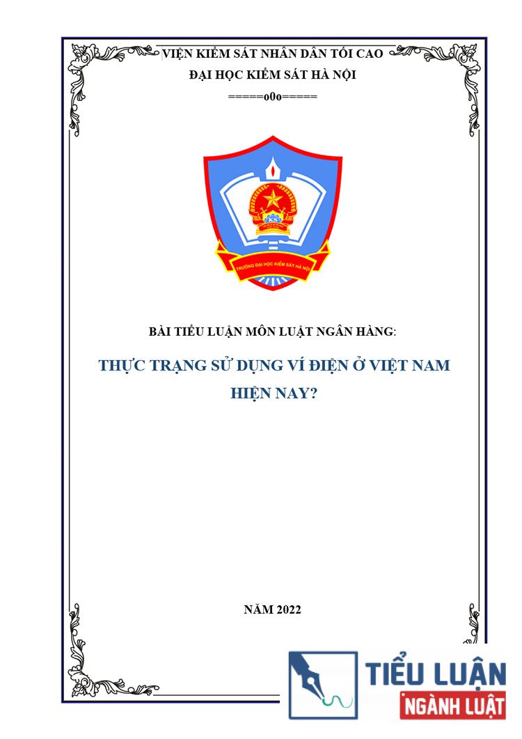 [Tiểu luận 2022] Thực trạng sử dụng ví điện ở Việt Nam hiện nay