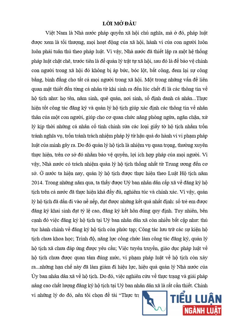 B0205 thuc trang va giai phap nang cao chat luong dang ky ho tich tai uy ban nhan dan xa 3