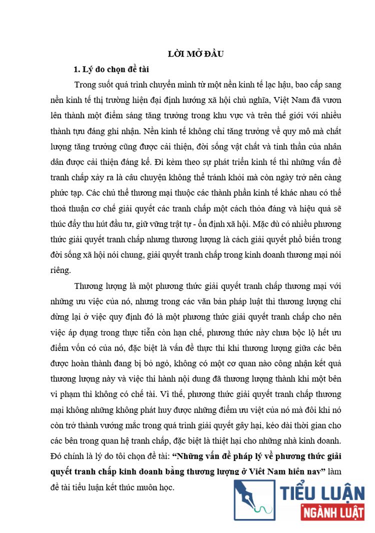 B0218 phuong thuc giai quyet tranh chap kinh doanh bang thuong luong o viet nam 3
