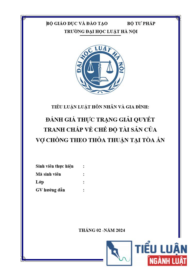 danh gia thuc trang giai quyet tranh chap ve che do tai san cua vo chong theo thoa thuan tai toa an 1