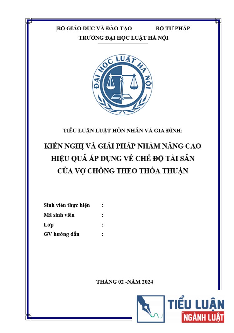kien nghi va giai phap nham nang cao hieu qua ap dung ve che do tai san cua vo chong theo thoa thuan bai 1 1