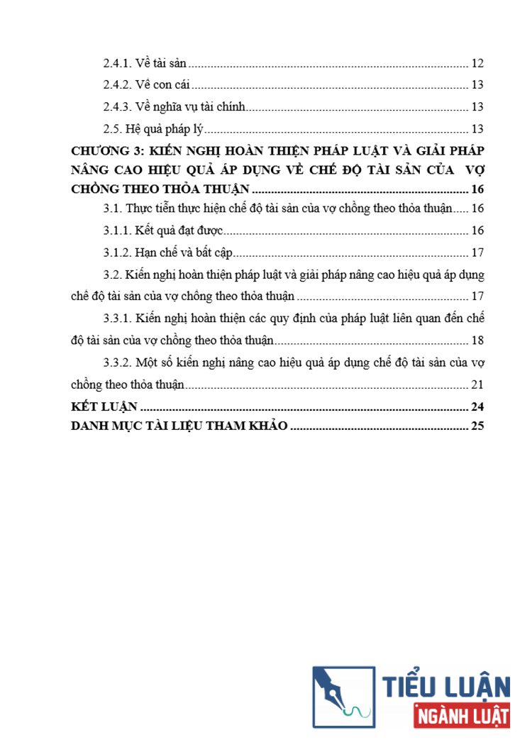 kien nghi va giai phap nham nang cao hieu qua ap dung ve che do tai san cua vo chong theo thoa thuan bai 1 3