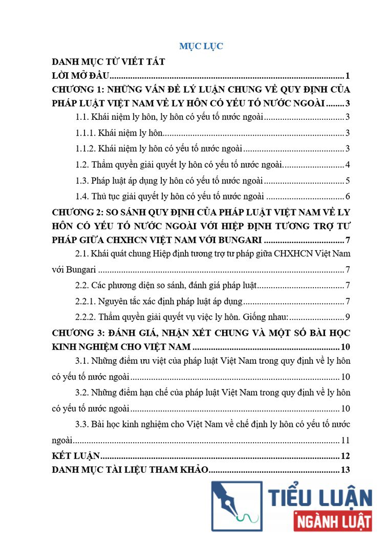 ly hon co yeu to nuoc ngoai theo phap luat viet nam va so sanh voi hiep dinh tuong tro viet nam hungari 2