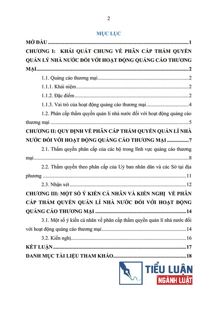phan cap tham quyen quan ly nha nuoc doi voi hoat dong quang cao thuong mai 2