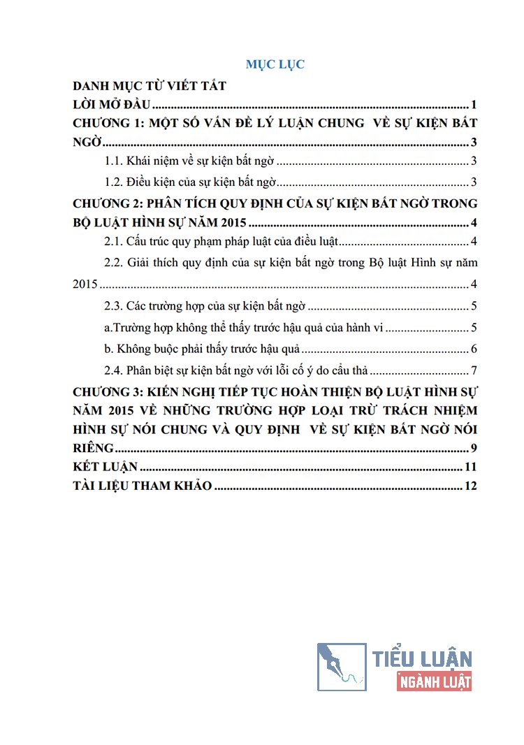 phan tich quy dinh ve su kien bat ngo trong luat hinh su viet nam 2