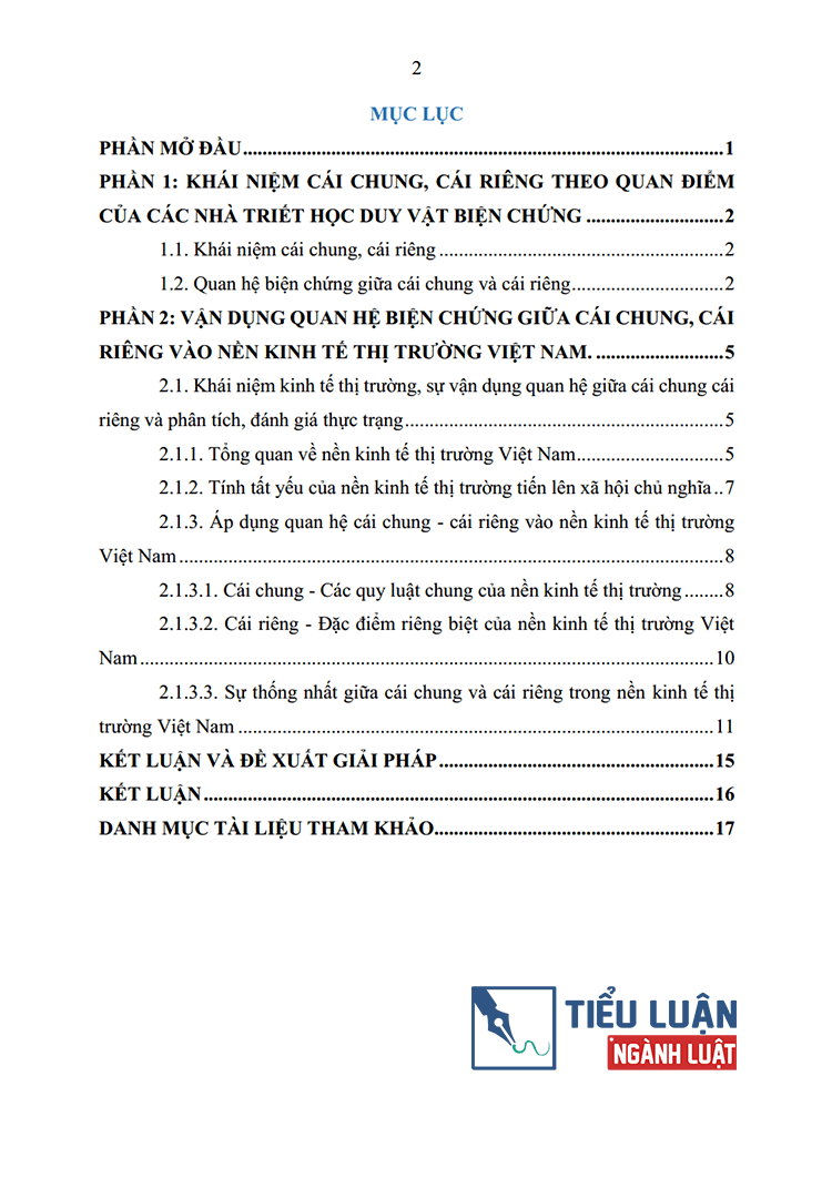 bien chung giua cai chung va cai rieng va van dung vao viec xay dung nen kinh te thi truong bai 2 2