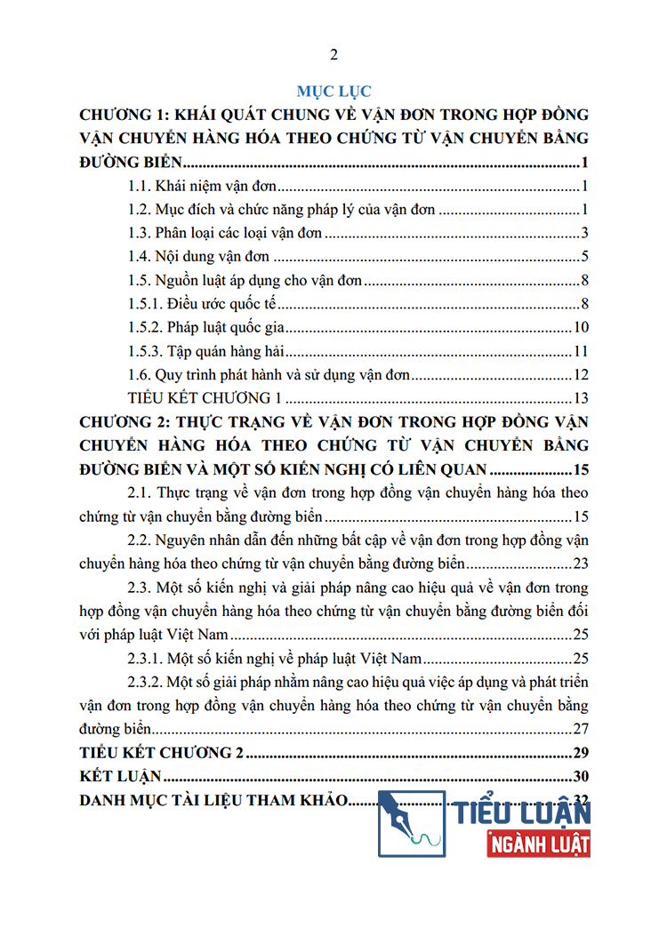 cac van de phap ly ve van don trong hop dong van chuyen hang hoa theo chung tu van chuyen bang duong bien 2