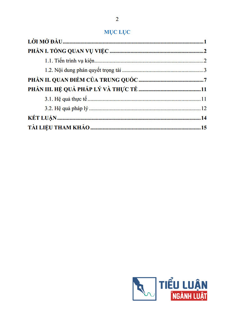 he qua phap ly va thuc te cua viec trung quoc khong tham gia va cong nhan tham quyen cua toa trong tai 2