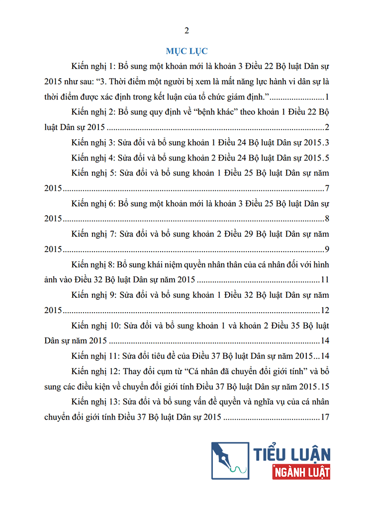 kien nghi hoan thien quy dinh blds 2015 ve nang luc hanh vi dan su cua ca nhan quyen nhan than cua ca nhan 2
