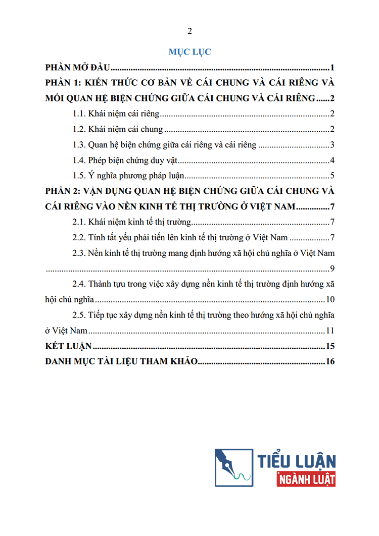 phep bien chung giua cai chung va cai rieng va van dung vao viec xay dung nen kinh te thi truong bai 3 2