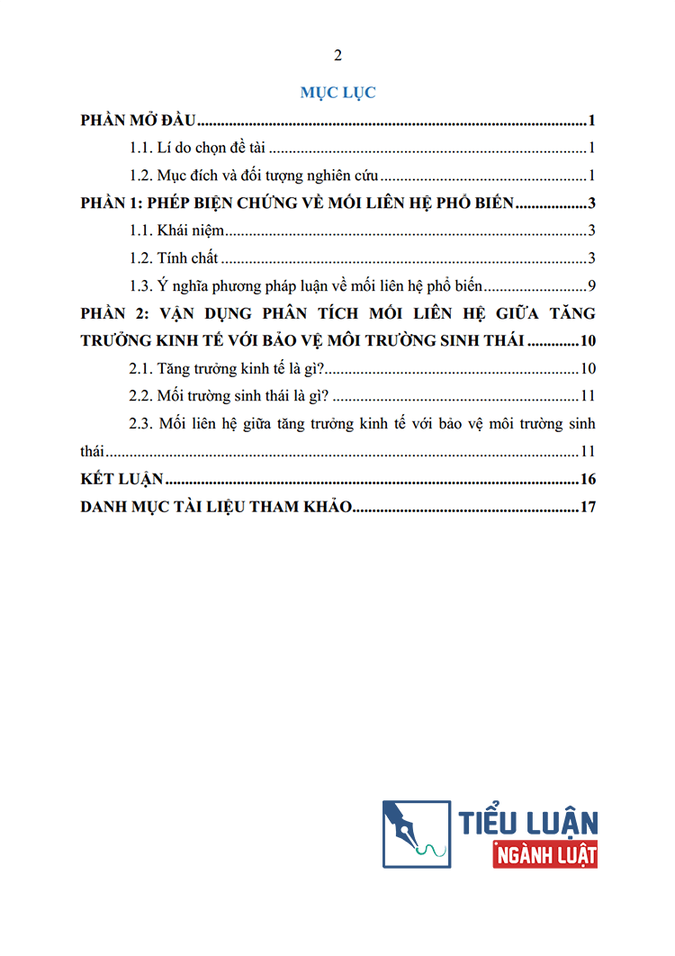 phep bien chung ve moi lien he pho bien va van dung moi lien he giua tang truong kinh te voi bao ve moi truong bai 9 2