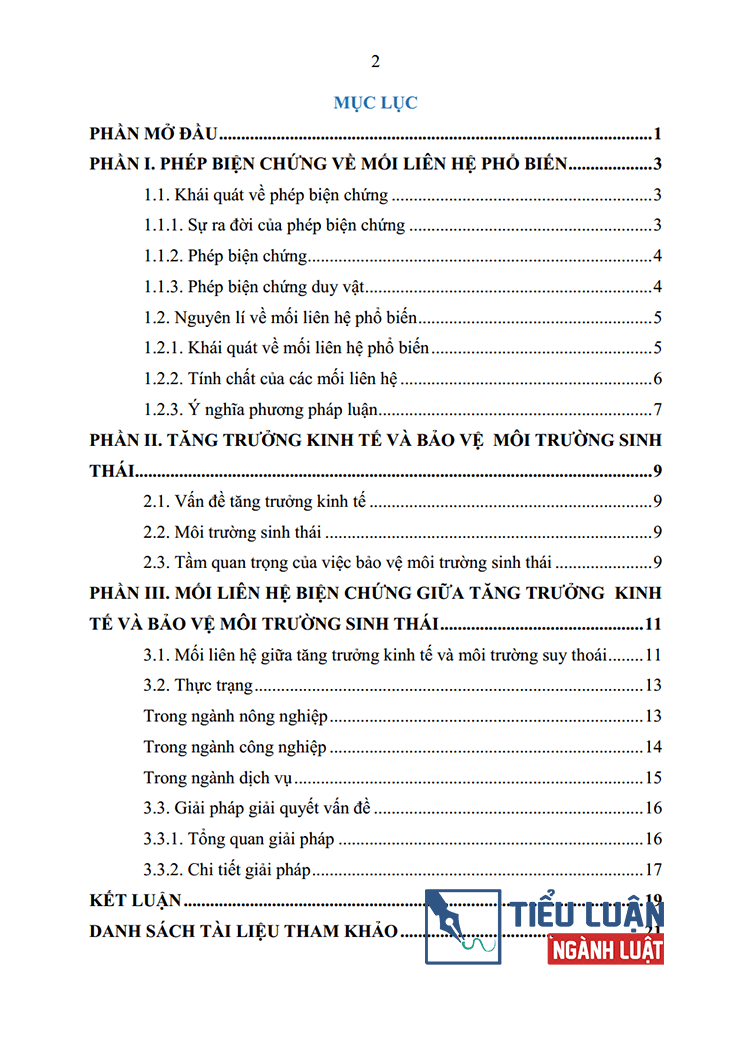 phep bien chung ve moi lien he pho bien va van dung phan tich tang truong kinh te va bao ve moi truong sinh thai bai 10 2