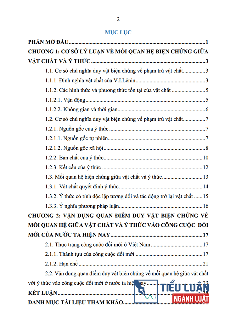 quan diem duy vat bien chung ve moi quan he giua vat chat voi y thuc va van dung vao cong cuoc doi moi bai 4 2