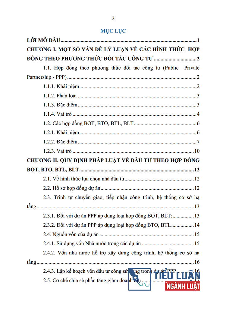 quy dinh phap luat ve dau tu theo hop dong bot bto btl blt 2