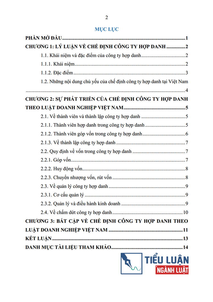 su phat trien cua che dinh phap luat ve cong ty hop danh theo luat doanh nghiep viet nam 2