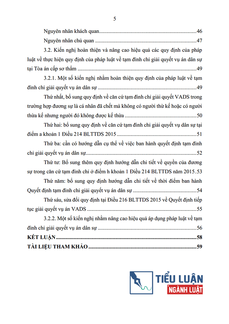 tam dinh chi giai quyet vu an dan su tai toa an cap so tham 5