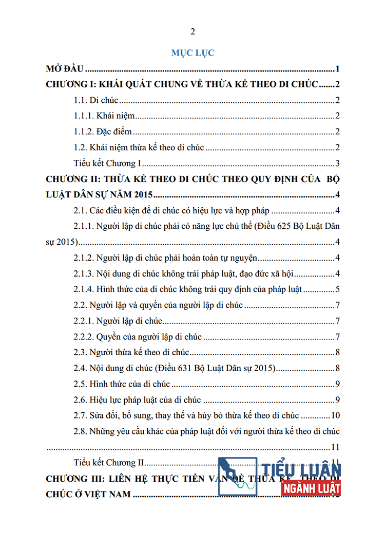 thua ke theo di chuc theo quy dinh cua bo luat dan su nam 2015 lien he thuc tien 2