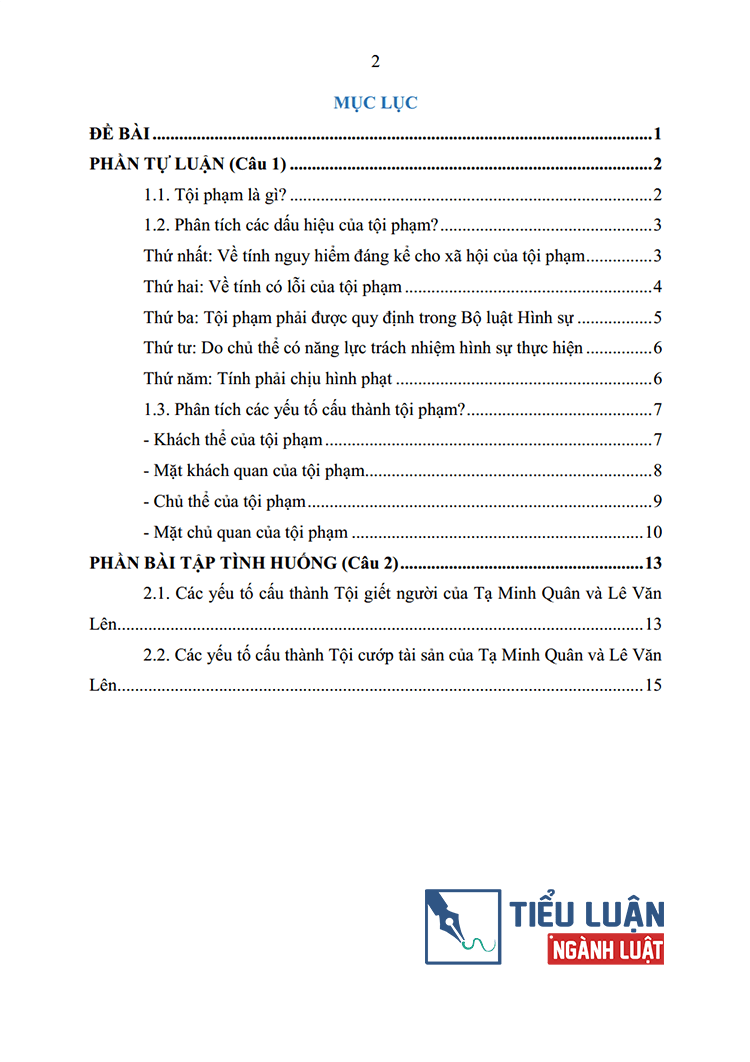 toi pham la gi hay phan tich cac dau hieu cua toi pham va cac yeu to cau thanh toi pham 2