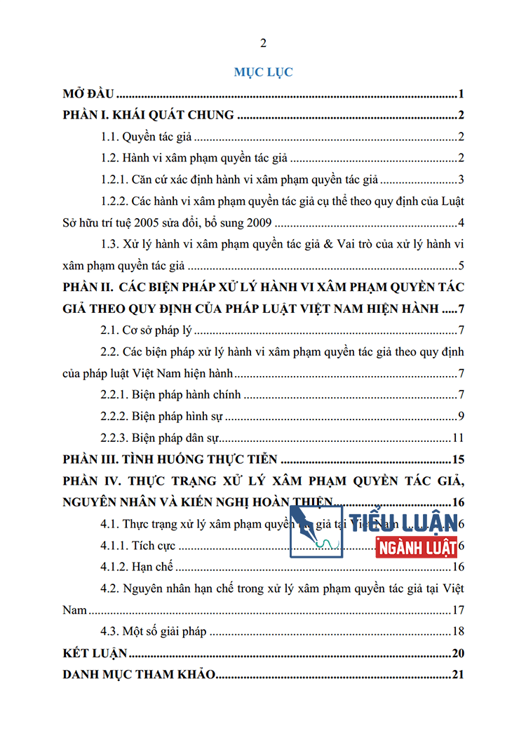 xu ly hanh vi xam pham quyen tac gia theo quy dinh cua phap luat viet nam 2