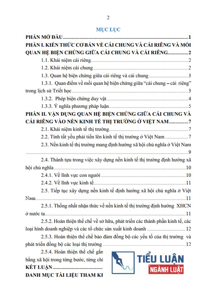 bien chung giua cai rieng va cai chung va van dung trong qua trinh xay dung kinh te thi truong bai 11 2