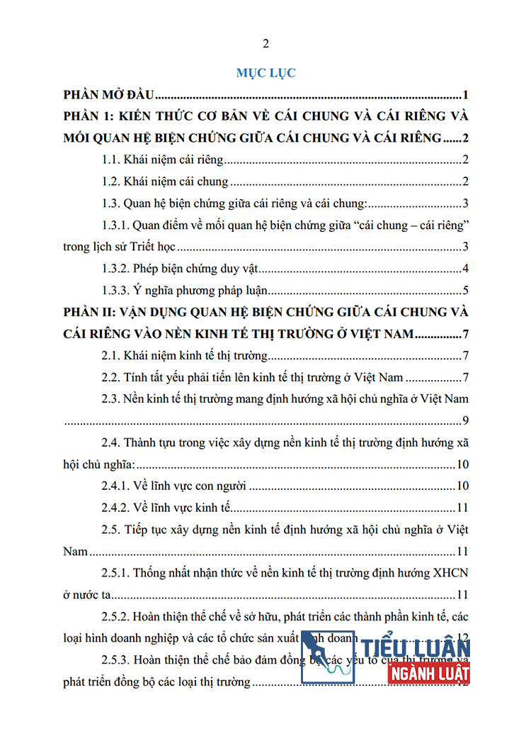 bien chung giua cai rieng va cai chung va van dung trong qua trinh xay dung kinh te thi truong bai 5 2