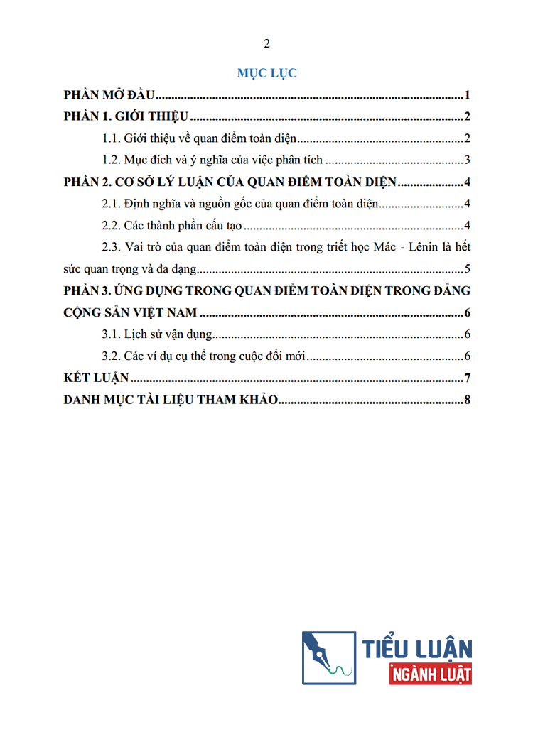 phan tich co so ly luan truc tiep cua quan diem toan dien vi sao hoat dong nhan thuc va thuc tien phai ton trong nguyen tac toan dien 2