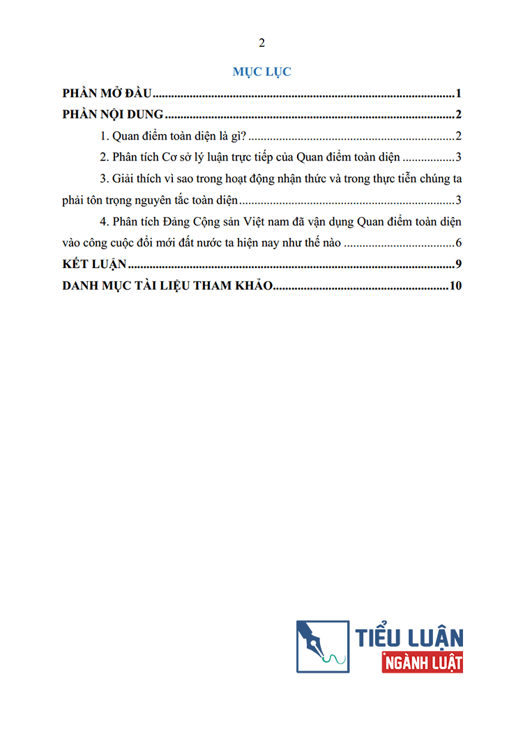 phan tich co so ly luan truc tiep cua quan diem toan dien vi sao phai ton trong nguyen tac toan dien 2