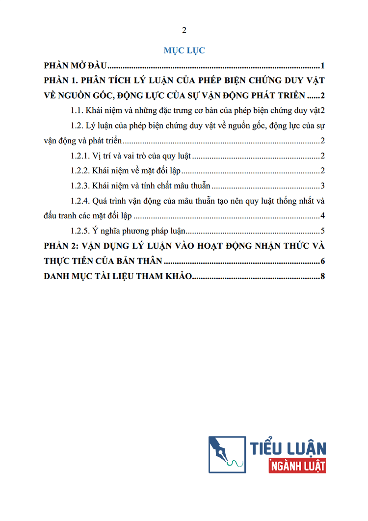 phan tich va van dung ly luan cua phep bien chung duy vat ve cach thuc van dong phat trien cua cac su vat hien tuong bai 2 2