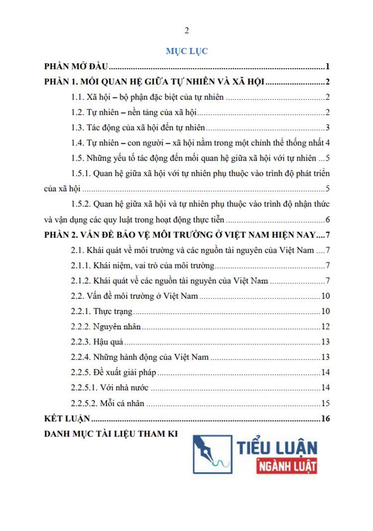 quan he giua xa hoi voi tu nhien va van de moi truong bao ve moi truong o viet nam hien nay bai 23 2