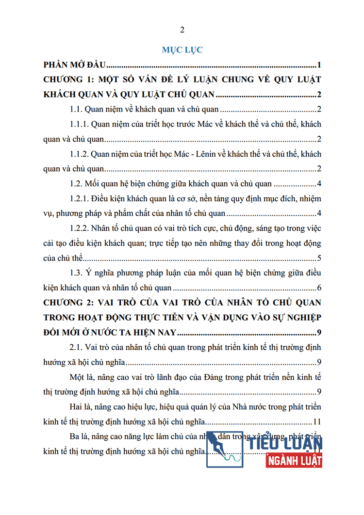 quy luat khach quan va vai tro cua nhan to chu quan trong hoat dong thuc tien va van dung vao su nghiep doi moi 2