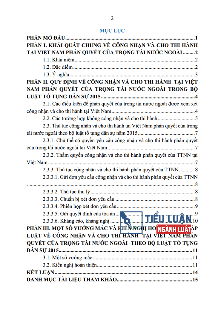 phan tich quy dinh ve cong nhan va cho thi hanh tai viet nam phan quyet cua trong tai nuoc ngoai 2