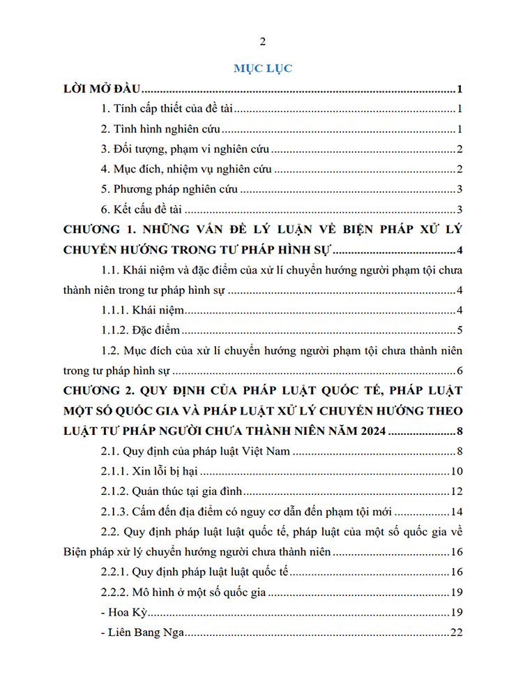 bien phap xu ly chuyen huong trong luat tu phap nguoi chua thanh nien nam 2024 2