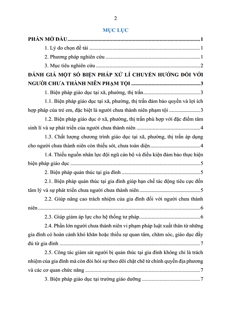 danh gia mot so bien phap xu ly chuyen huong doi voi nguoi chua thanh nien va kien nghi hoan thien 2