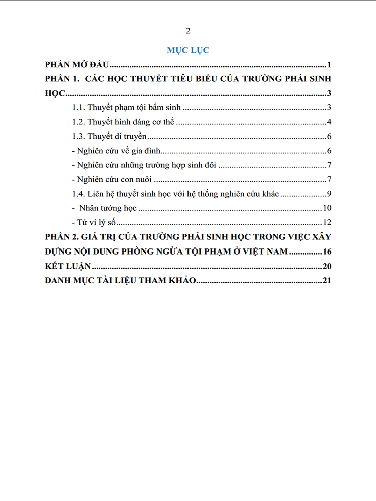 danh gia ve truong phai sinh hoc cua toi pham hoc 2