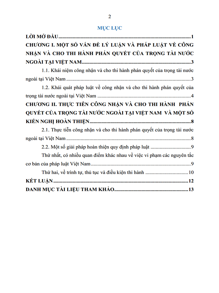 phap luat ve cong nhan va cho thi hanh an phat quyet cua trong tai nuoc ngoai o viet nam bat cap va hoan thien 2