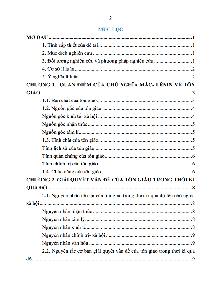 quan diem cua chu nghia mac lenin ve ton giao va giai quyet van de ton giao trong cach mang xhcn 2